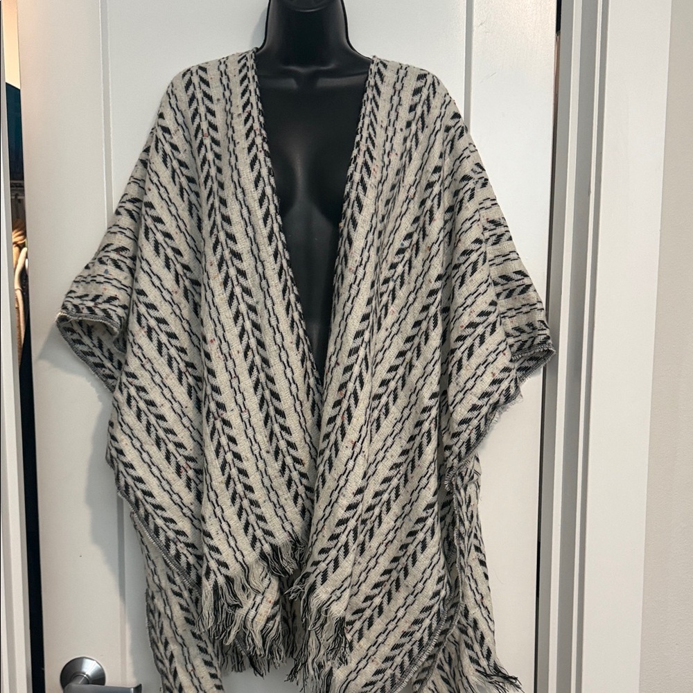 Striped Knit Poncho, by Mud, New without tags!